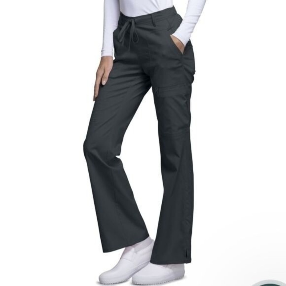 Cherokee Luxe Women's Relaxed Fit Scrub Pants Size L Black Style‎ 21100 Rn 93643
